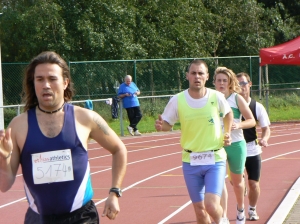 Sander bezig aan 5000 meter